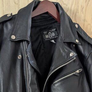 MOB Leather Biker Jacket size 46